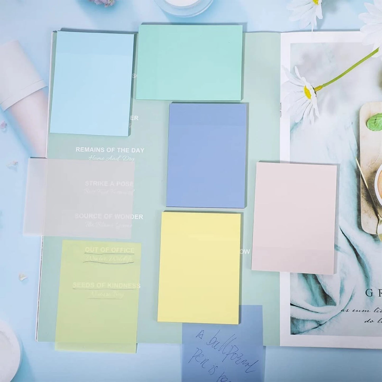 Pastel Transparent Sticky Notes