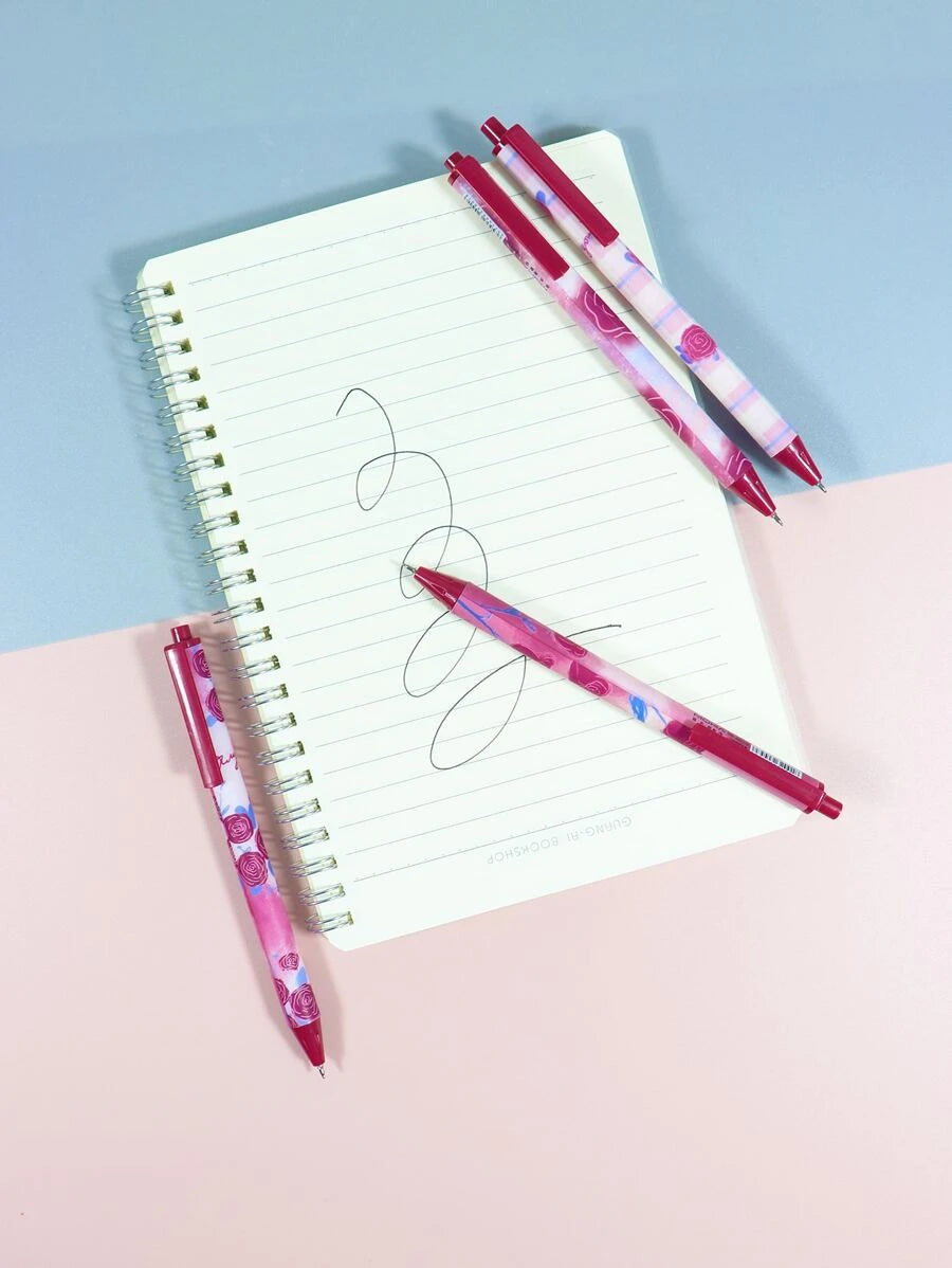 Moka Red Rose Gel Pen Set