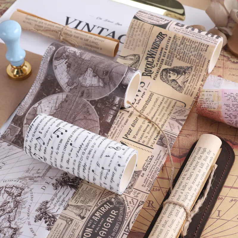 Vintage Wide Washi Tape Set
