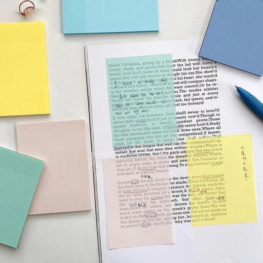 Pastel Transparent Sticky Notes