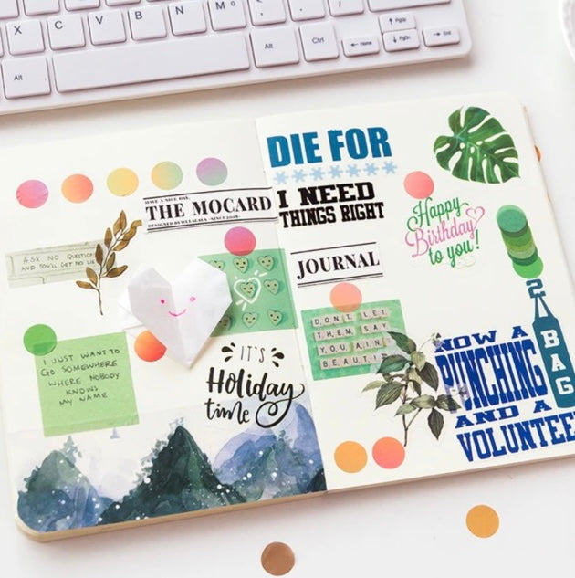 Watercolor Polka Dot Washi Stickers