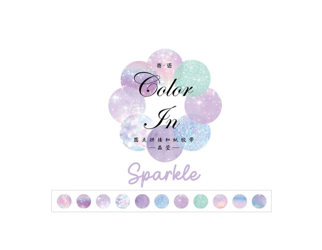 Watercolor Polka Dot Washi Stickers