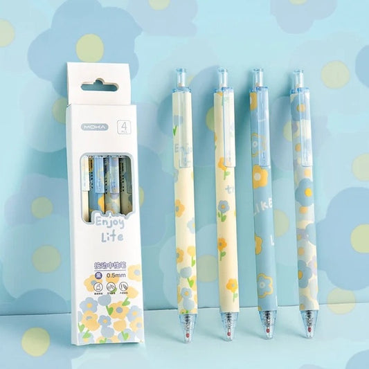 Moka Yellow Rose Gel Pen Set