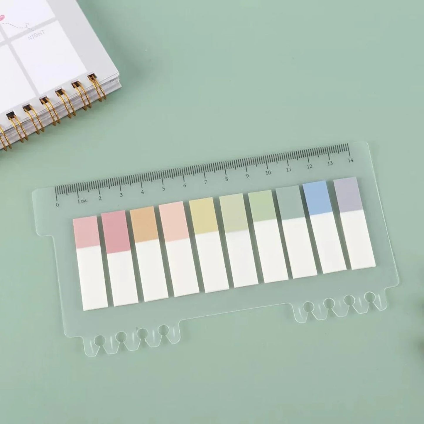 Morandi Tag Sticky Notes With Ruler