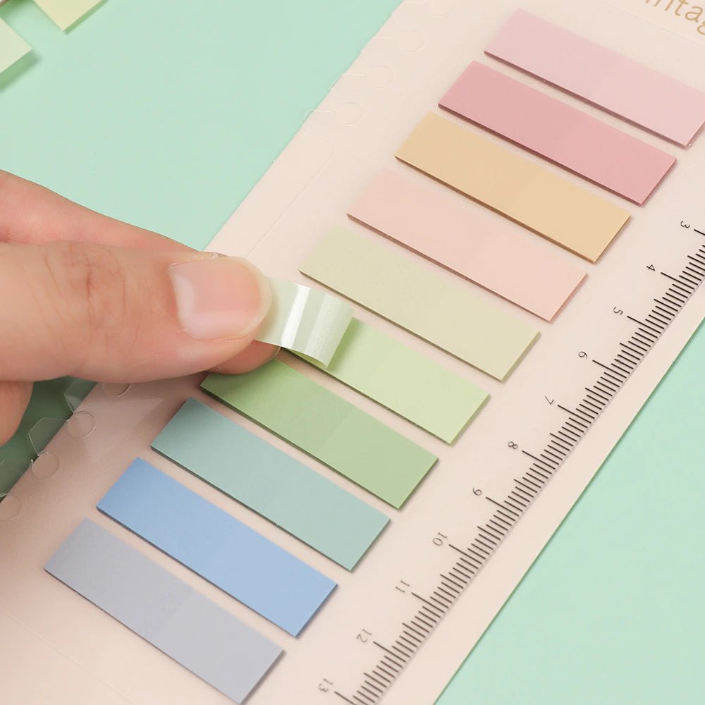 Morandi Tag Sticky Notes With Ruler