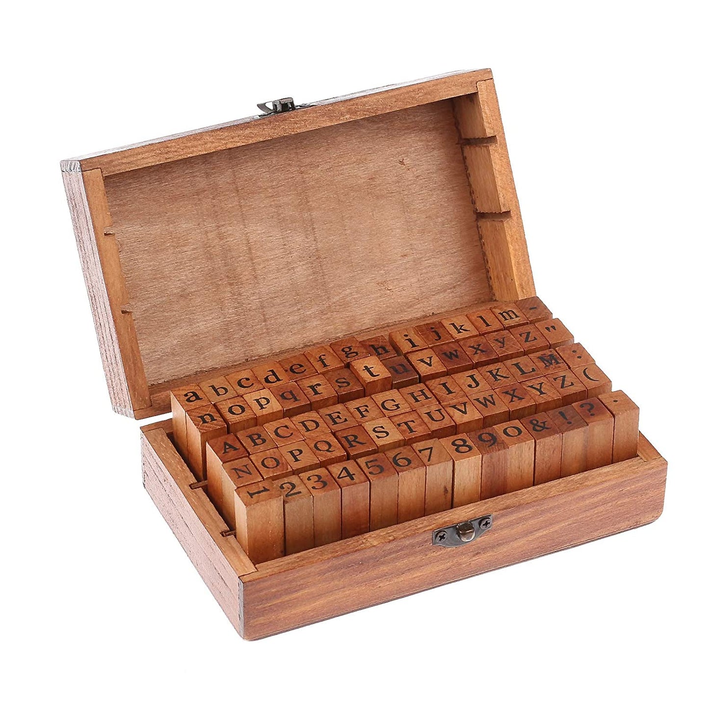 Wooden Alphabet Stamp Box