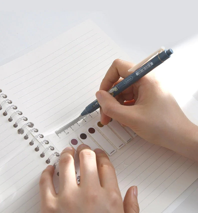 Morandi Tag Sticky Notes With Ruler