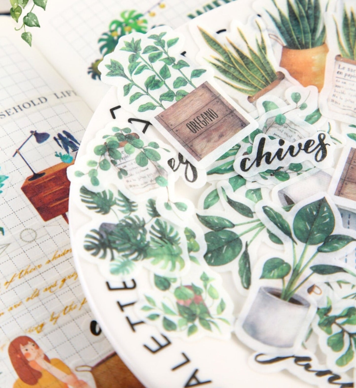 Herb Plant Washi Stickers