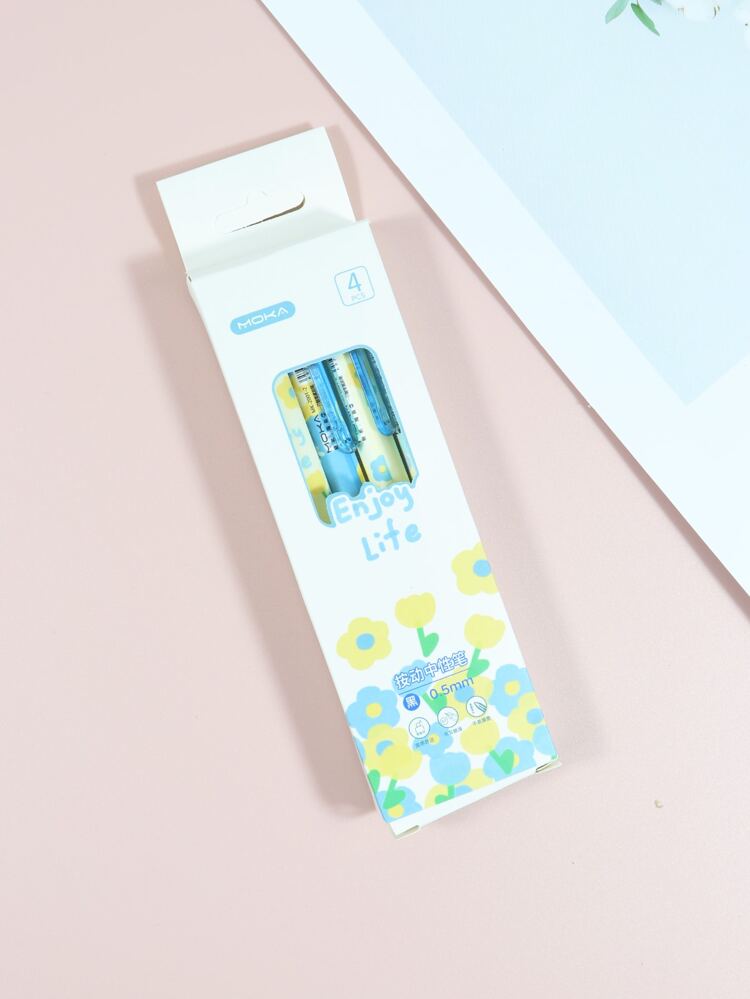 Moka Yellow Rose Gel Pen Set