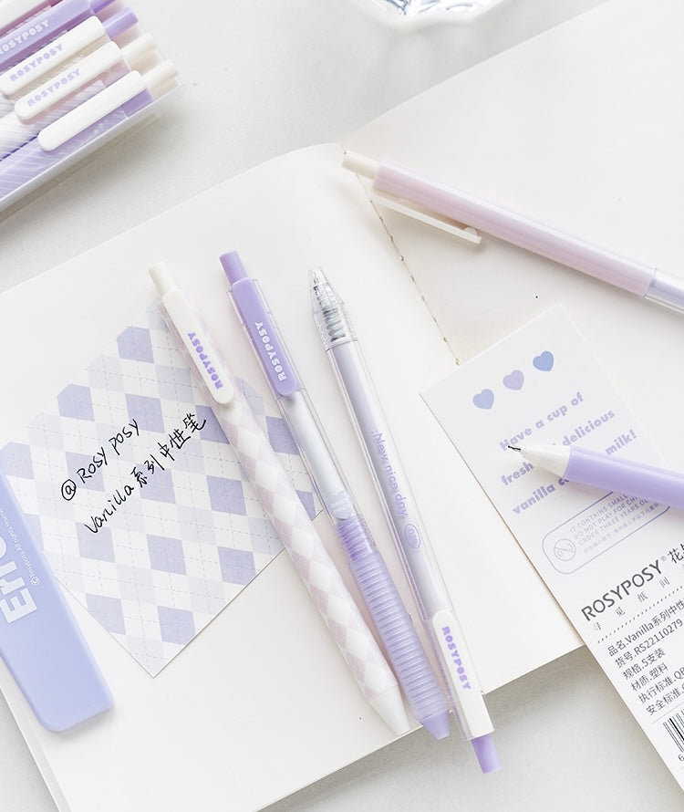 Rosy Posy Vanilla Gel Pen Set