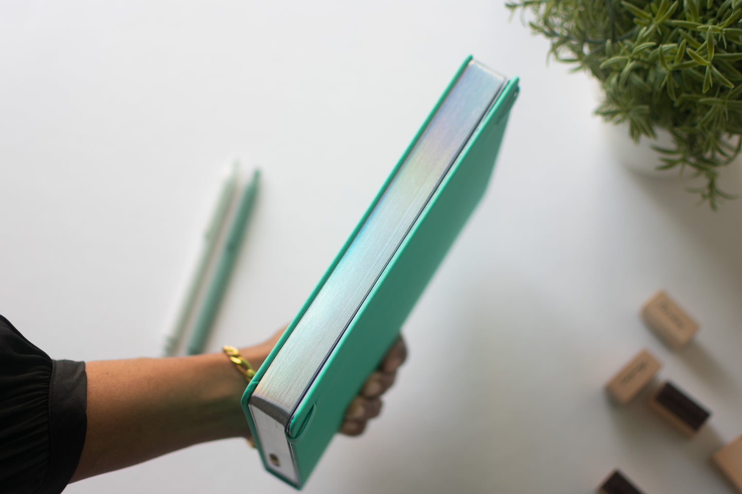 Aqua Sea Wave Notebook