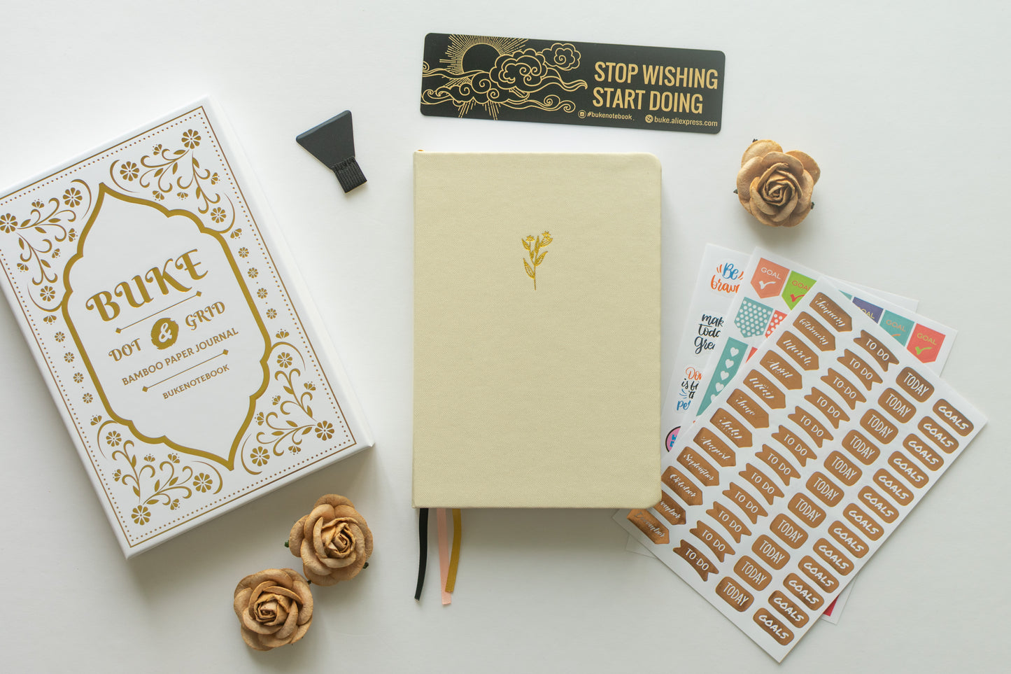Cream Floral Notebook