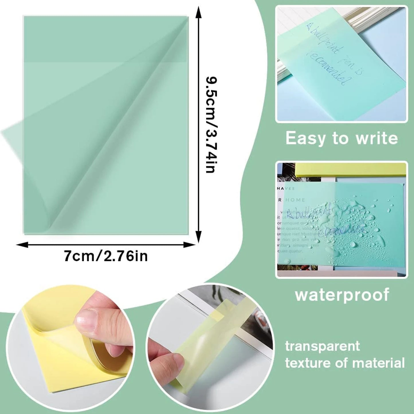 Pastel Transparent Sticky Notes