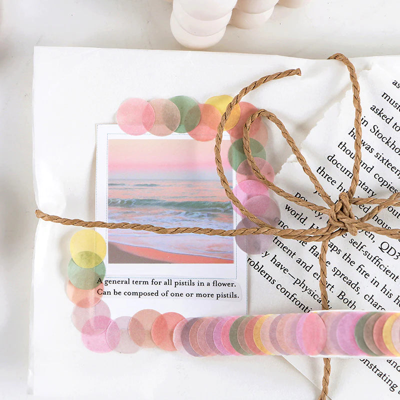 Watercolor Polka Dot Washi Stickers