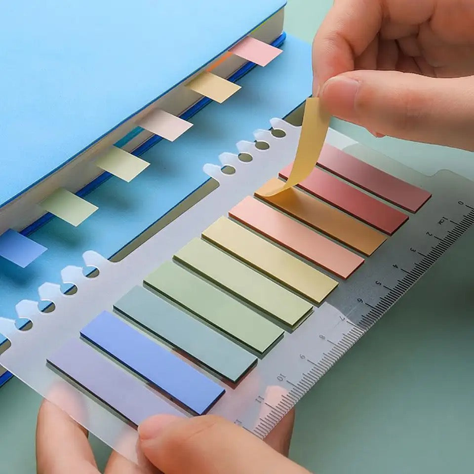 Morandi Tag Sticky Notes With Ruler