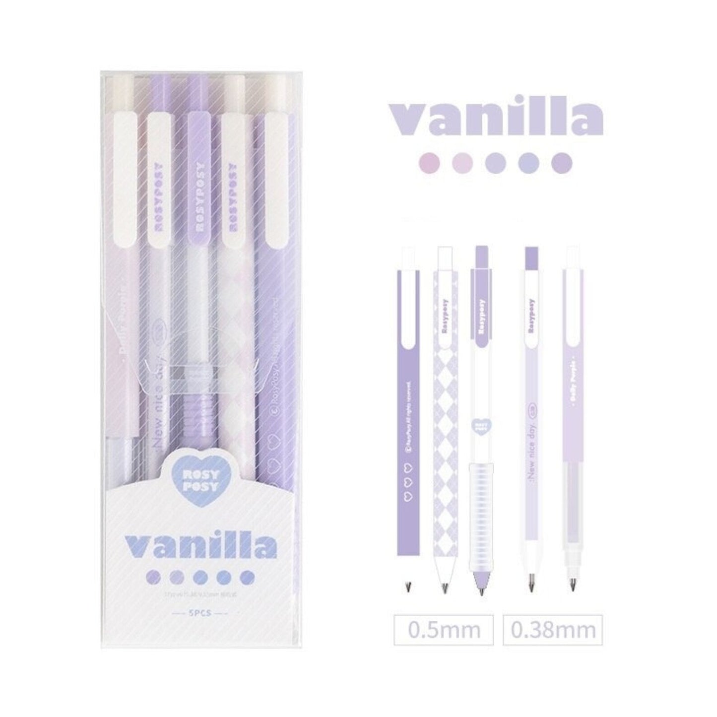 Rosy Posy Vanilla Gel Pen Set