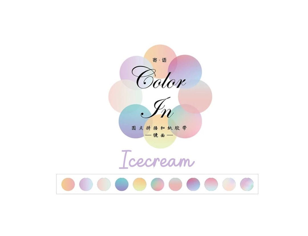 Watercolor Polka Dot Washi Stickers