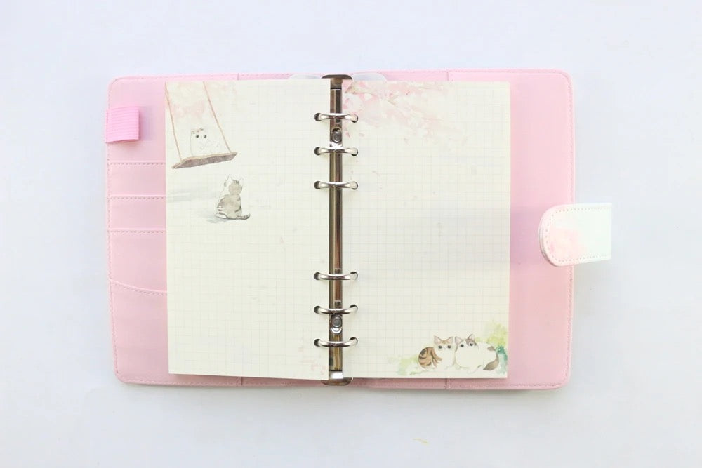 Cat Leather Binder