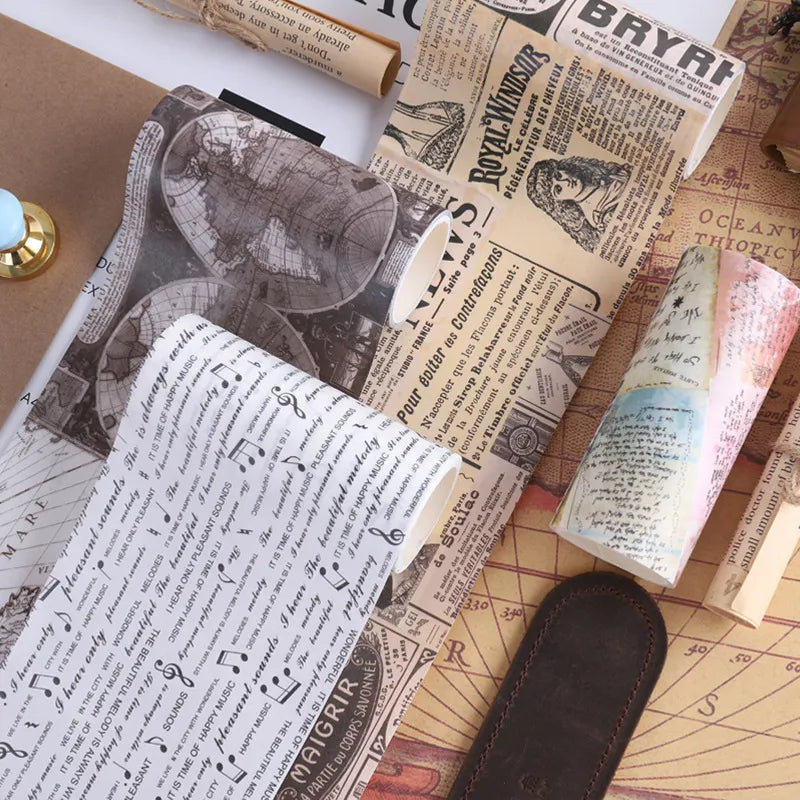 Vintage Wide Washi Tape Set