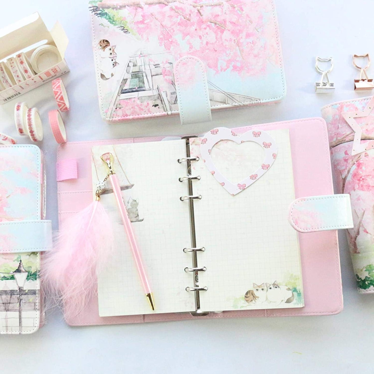 Cat Leather Binder