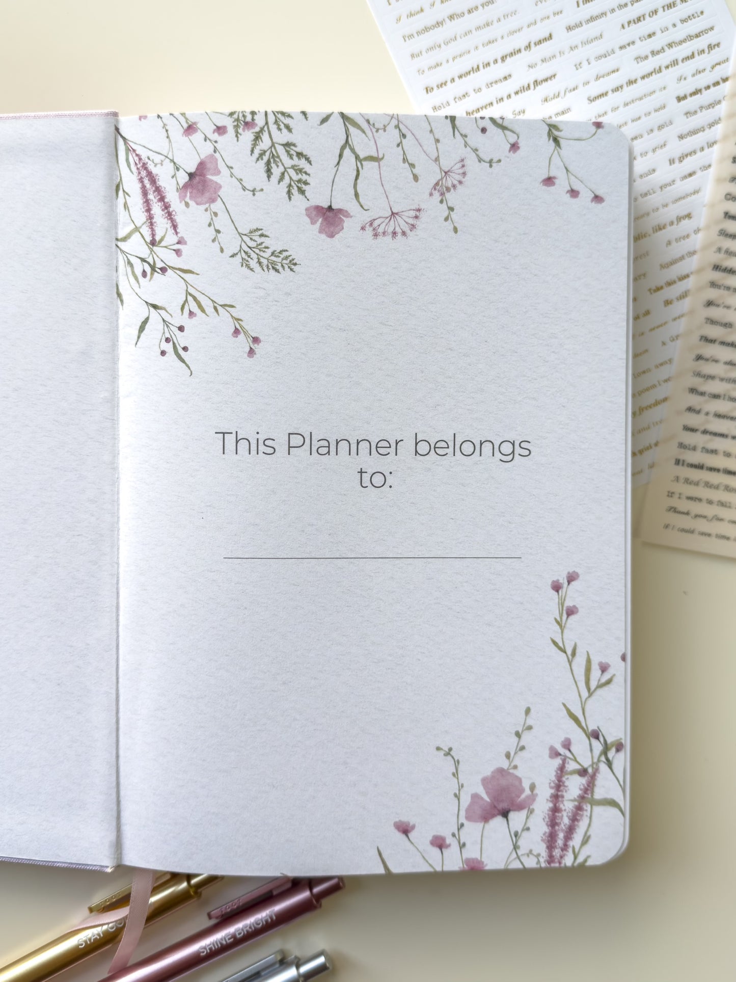 Floral Planner Notebook
