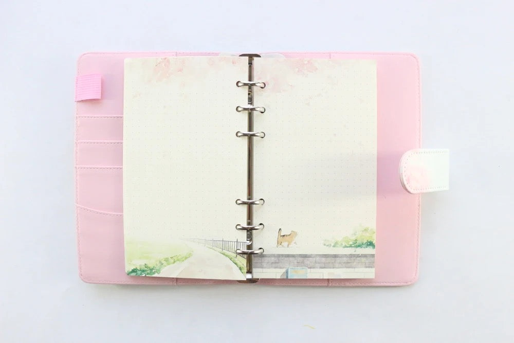 Cat Leather Binder