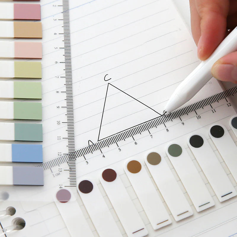 European Vintage Tag Sticky Notes With Ruler