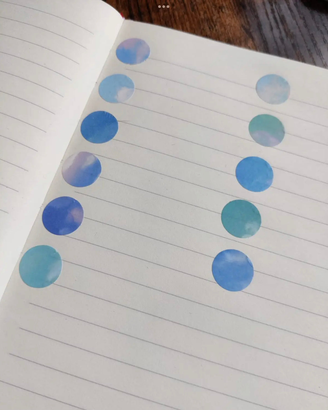 Watercolor Polka Dot Washi Stickers