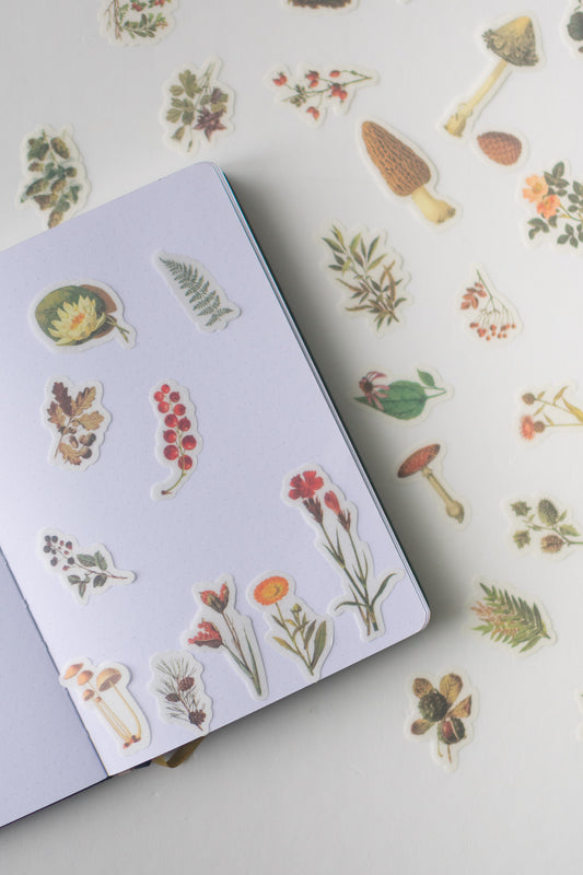 Mushroom Garden Washi Stickers
