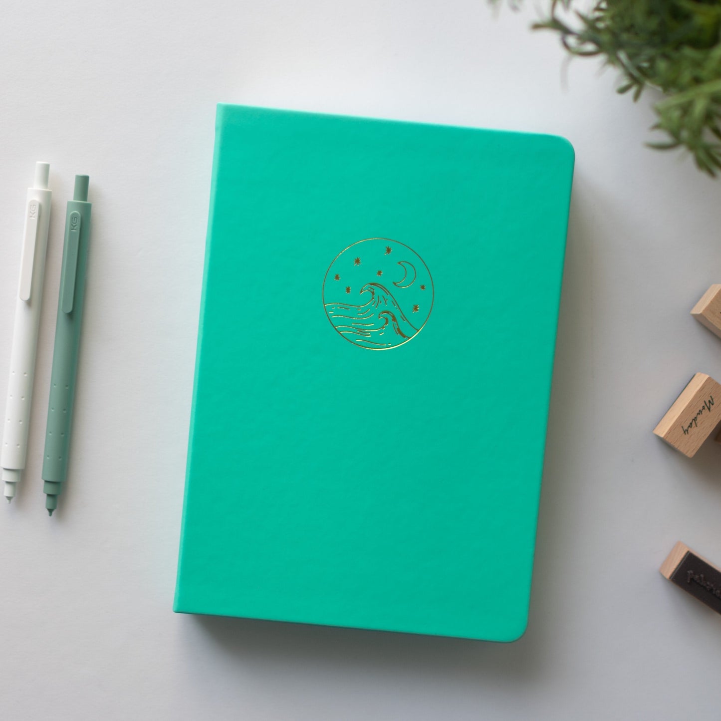 Aqua Sea Wave Notebook