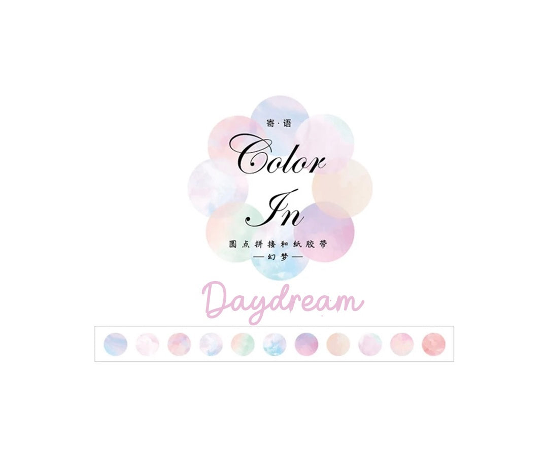 Watercolor Polka Dot Washi Stickers