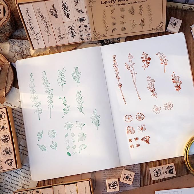 Grow Like Summer Flowers Wooden Stamp Set