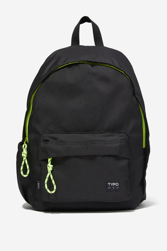 Typo Urban Black Green Backpack