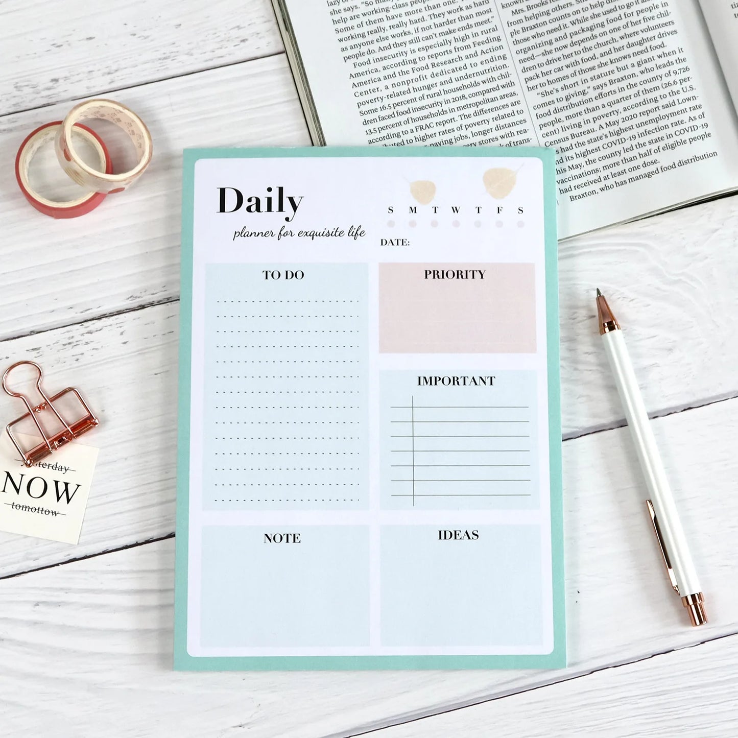 Planner Note Pad Tear Off