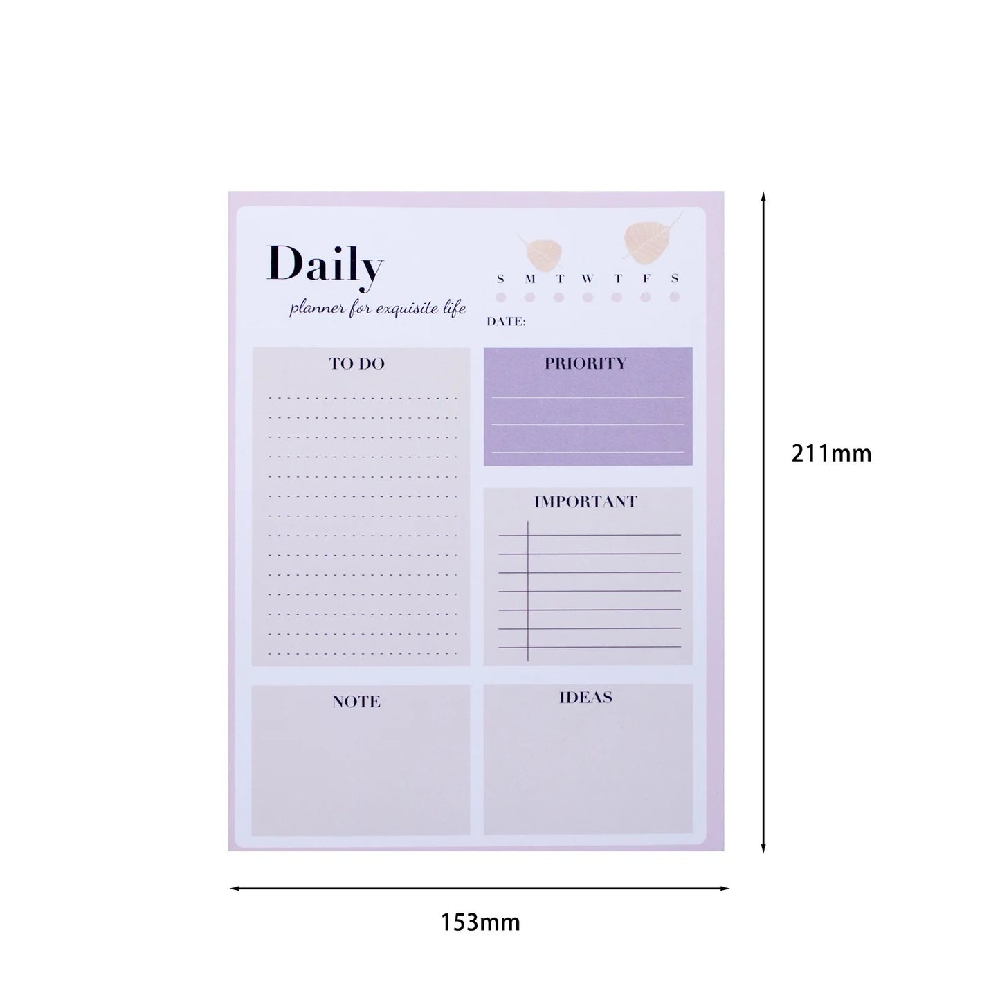 Planner Note Pad Tear Off