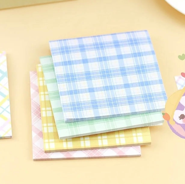 Grid Plaid Sticky Notes