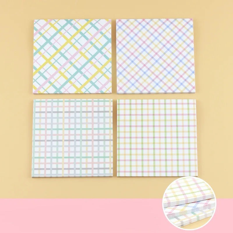 Grid Plaid Sticky Notes