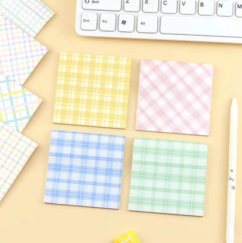 Grid Plaid Sticky Notes