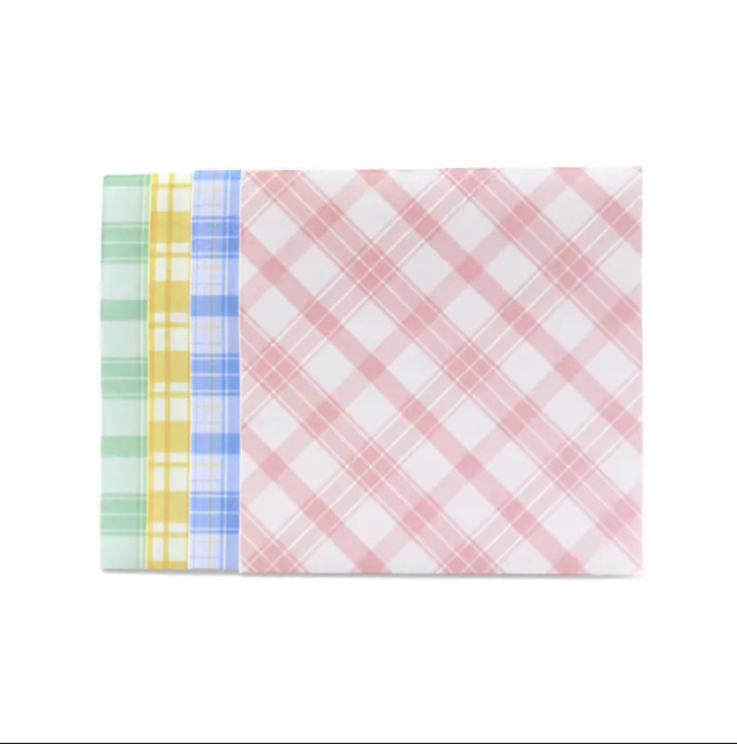 Grid Plaid Sticky Notes