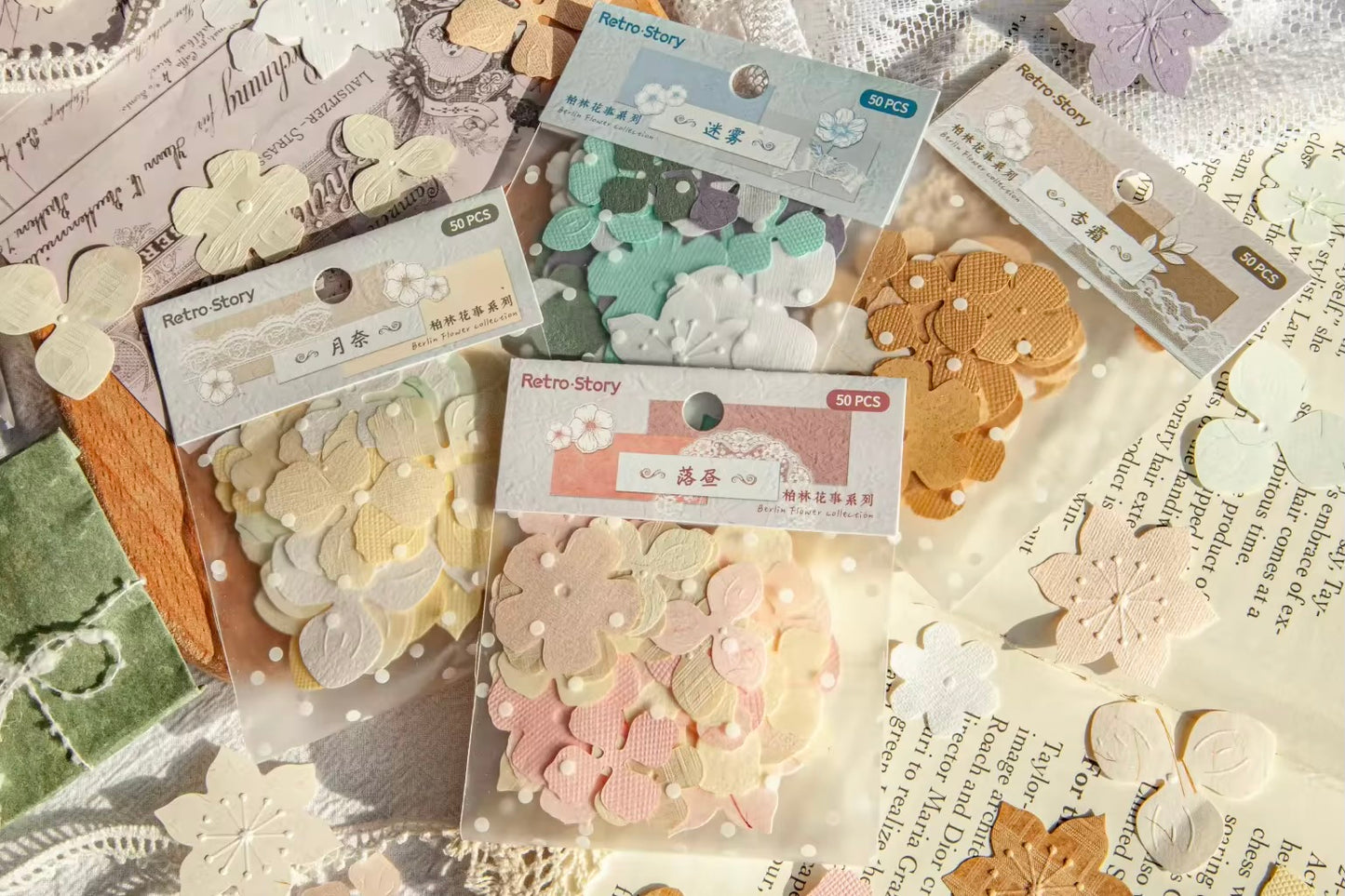 Berlin Flower Embossed Sticker