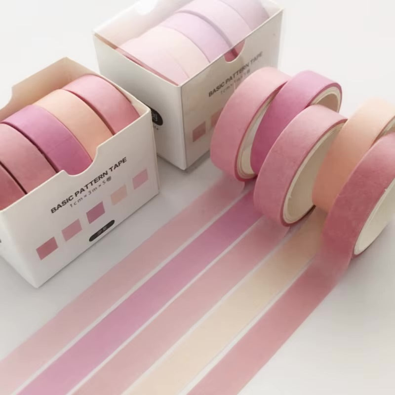 Plain Pink Washi Tape Set