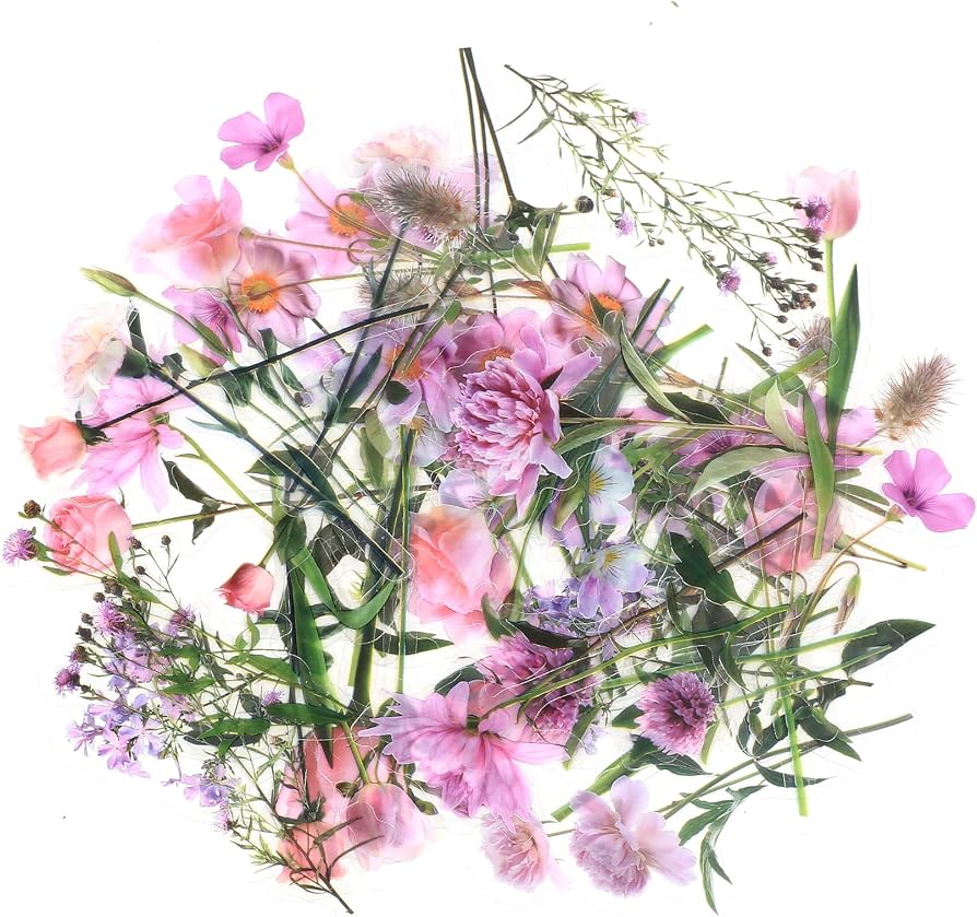 Floral Deco Sticker Pack - Pink