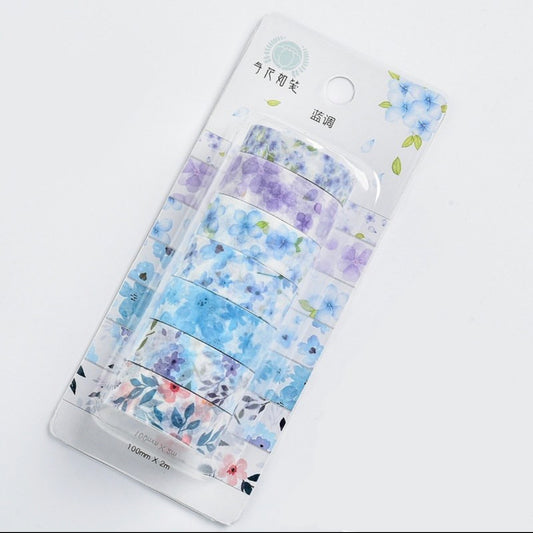 Blues Floral Washi Tape