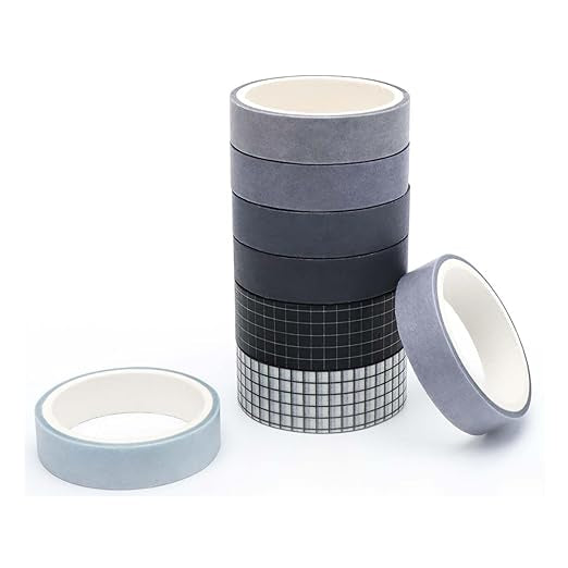 Black White Washi Tape Set