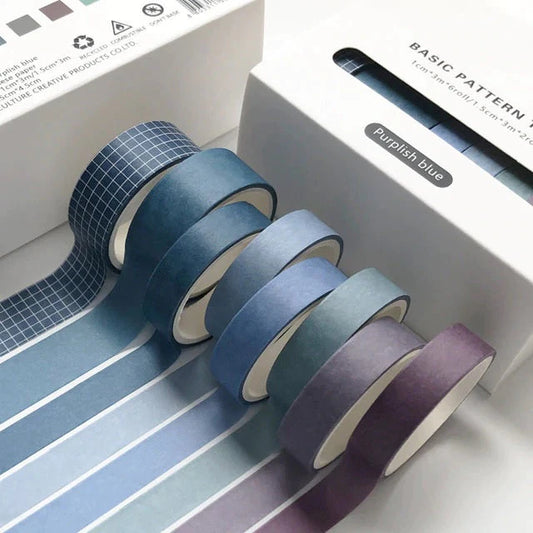 Purplish Blue Washi Tape Set