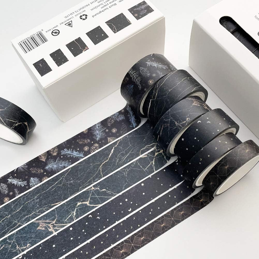 Black Background Washi Tape