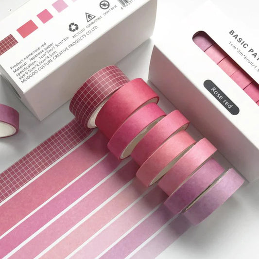 Rose Red Washi Tape Set