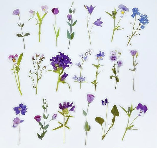 Floral Deco Sticker Pack - Violet