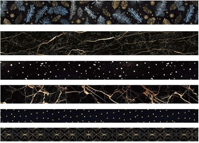 Black Background Washi Tape