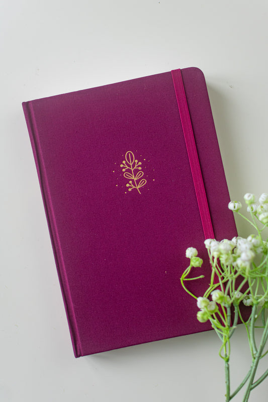 Burgundy Leaf Notebook